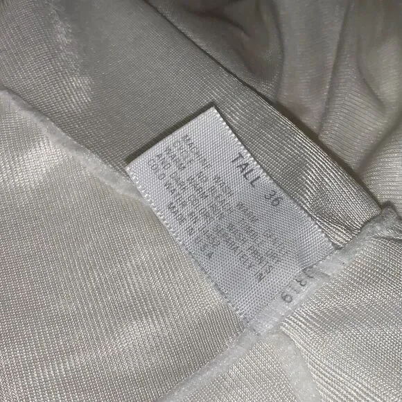 Vintage Lorraine Size 36 Tall Made in USA 100% Antron III‎ Nylon White Full Slip - Picture 14 of 15